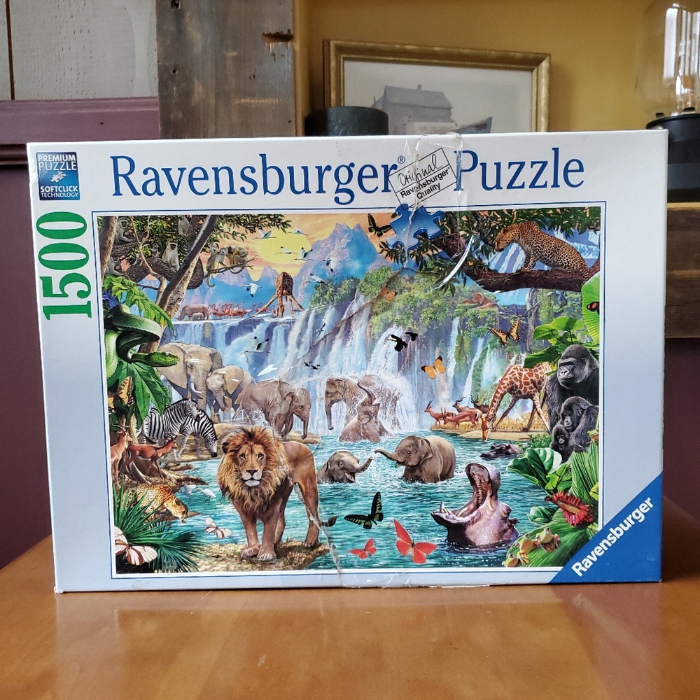 Ravensburger 1500-piece Jigsaw Puzzle | Waterfall Safari